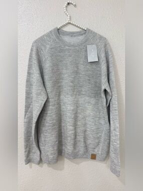 PAKA Mountain Crew Sweater Men’s M Royal Alpaca Gray NWT